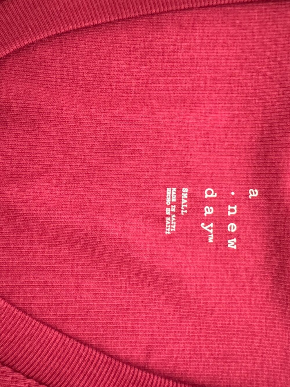A New Day Maroon Ribbed V-Neck Racerback Tank - Small - Picture 3 of 4